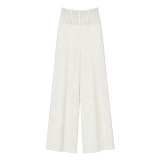 Imperial Wide Trousers, female, Beige, XS, Pantalone a Palazzo