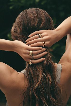 Anthropologie Crystal Triad Ring