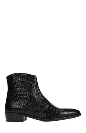 Carlos By Carlos Santana Zappa Cowboy Boot in Black Croco at Nordstrom, Size 11.5