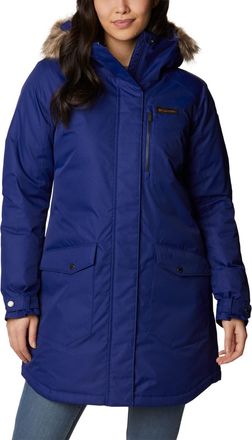 Columbia Womens Suttle Mountain Long Insulated Jacket, Dark Sapphire, XL