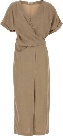 Brunello Cucinelli Brunello Cucinelli Cappuccino Jersey Dress