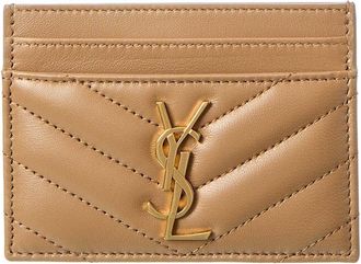 Saint Laurent Monogram Matelasse Leather Card Holder