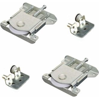Soleil Ruedas Para Puertas Correderas De Armario, Ruedas, Gu&iacute;as Con Amortiguador, Capacidad De Carga 20 Kg, 2 Unidades