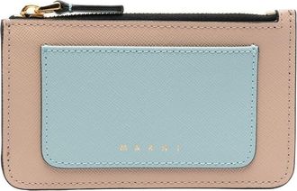Marni leather colour-block cardholder - women - Calf Leather - One Size - Neutrals