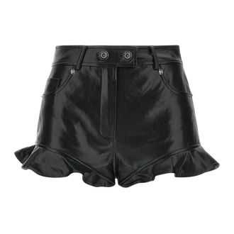 Self Portrait Short Shorts, female, Black, Size: 2XS Faux Leather Shorts
