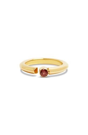 Argento Vivo Stone Bypass Ring in Gold /garnet at Nordstrom, Size 6