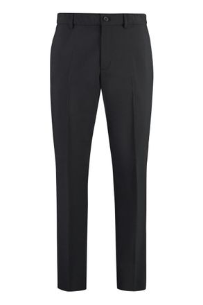 Department Five Black Flat Front Pants
