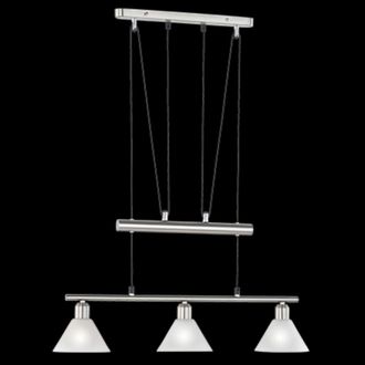 Trio Leuchten Suspensi&oacute;n 3 Luces Arriba y Abajo Stamina N&iacute;quel L66 cm Trio Lighting