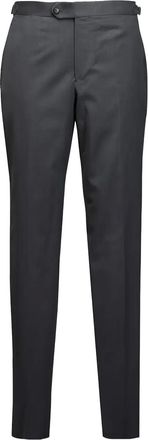 Isaia Pantaloni in lana con bottoni - Grigio