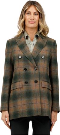 Circolo 1901 Dubbelbreasted geruite jas - Dames - Blazers - Veelkleurig - S - Jassen