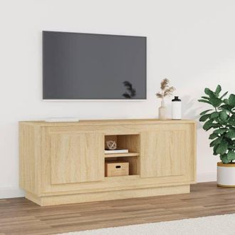 vidaXL Vidaxl - Mueble De Tv Madera Contrachapada Roble Sonoma 102x35x45 Cm