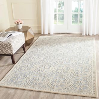 Safavieh Cambridge Hand Made Area Rug, Ivory / Red Contemporary Style Non-Shedding