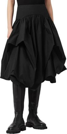 AllSaints Juniper Bubble Hem Skirt in Black at Nordstrom, Size 12 Us