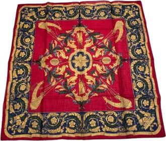 Celine Pre-owned Scarves, female, Red, Size: ONE SIZE Pre-owned Cotton Scarf