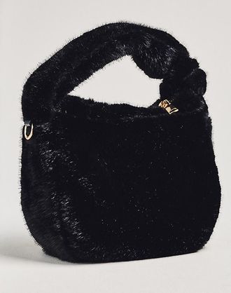 Urban Expression Faux Fur Mini Knotted Bag