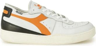 Diadora Sportieve Leren Sneakers Oranje Herfst/Winter - Heren - Sneakers - Oranje - 42 EU - Leer - Schoenen