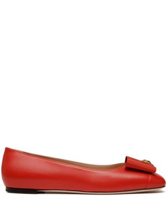 Bally B-Bow ballet flats - women - Leather - 36.5 - Red
