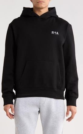 Rta Jordan Black Stamp Logo Hoodie at Nordstrom Rack, Size Large