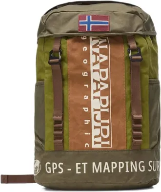 Napapijri Olive Green Equator Cotton Backpack