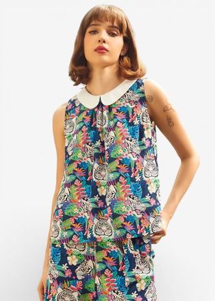 ModCloth Take Me Somewhere Warm Top in Tropic Like Its Hot at Nordstrom, Size X-Large
