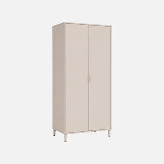 Sweeek Vestidor, Armario De Madera Y Metal Con 2 Puertas