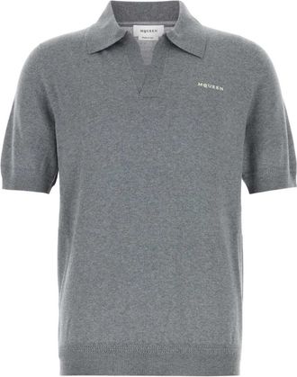 Alexander McQueen Grey Shirt Collar Polo