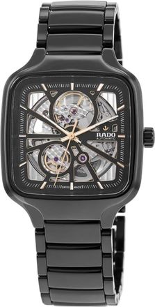 Rado True Square Automatic Open Heart Black Dial Ceramic Unisex Watch R27086162
