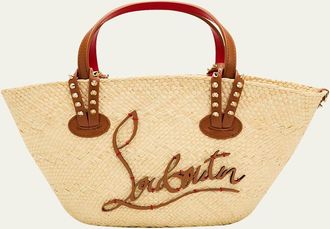 Christian Louboutin Cabata Mini Basket Tote Bag in Raffia