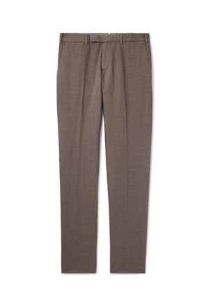 Ermenegildo Zegna Slim-Fit Tapered Cotton and Linen-Blend Twill Trousers