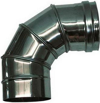 MBM Curva Ajustable De 0-90 Grados Para Chimenea, Tubo De Acero Inoxidable 316 Dn 250