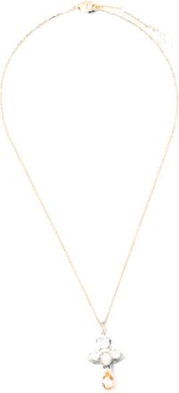 Vivienne Westwood Gold Orb Pendant Amber Crystal Necklace