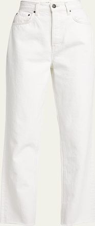 GRLFRND Cassidy Cropped Raw Hem Jeans