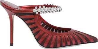 Jimmy Choo London 100mm Bing mules - women - Calf Leather/Calf Leather/Calf Leather - 36,5 - Red