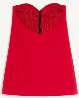 Valentino Embroidered Crepe Couture Short Dress Wo
