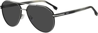 HUGO BOSS 1747/S Zonnebril - Heren - Zonnebrillen - Grijs - 60 MM - Accessoires