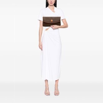 Celine Tweedehands Macadam Gecoat Canvas Clutch
