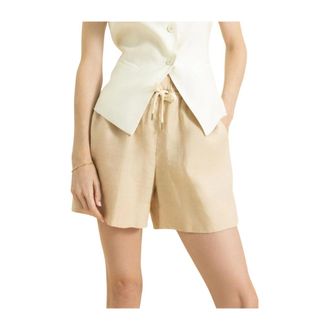 Eleventy Casual Shorts, female, Beige, Size: L Casual Shorts