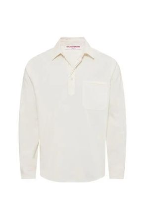 Orlebar Brown Mens Shanklin Corduroy Long Sleeve Shirt In Sea Mist