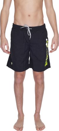 Blauer Zwemshorts met graphic print