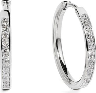 Monica Vinader Essential Lab Grown Diamond Hoop Earrings in Sterling Silver /Diamond at Nordstrom