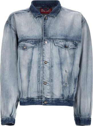 Diesel D-Denver-Fsi1 Cropped Denim Jacket