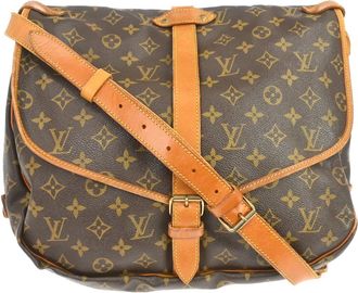 Louis Vuitton Saumur Monogram Canvas Brown Canvas Handbag (Pre-Owned)