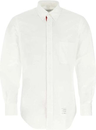 Thom Browne Klassiek wit katoenen overhemd - Heren - Zakelijke Overhemden - Wit - XL - Katoen - Overhemden