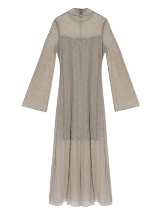 Gestuz semi-sheer dress - Brown