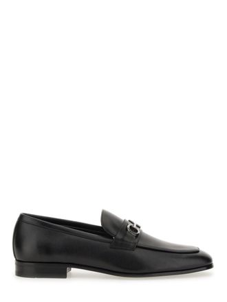 Ferragamo Black Leather Loafers
