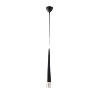 Netlighting Lancelot Slim Round Ceiling Pendant Glass Black GU10