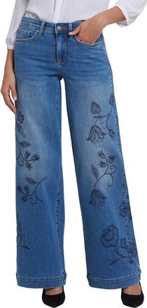 NYDJ Nydj Petite Teresa Water Canyon Wide Leg Jean