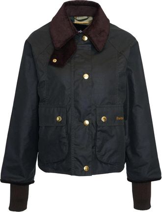 Barbour Cropped Beadnell Waxed Jas - Dames - Zomerjassen - Groen - XL - Katoen - Jassen
