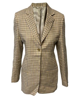 Acne Studios Gingham Blazer in Multicolor Cotton