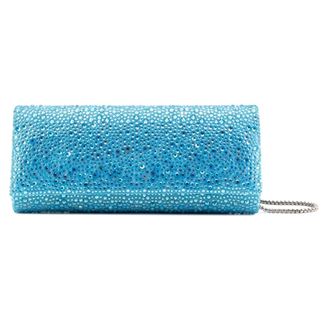 Twentyfourhaitch Clutch con micro cristalli - - Bags - Donna - Blu - ONE SIZE
